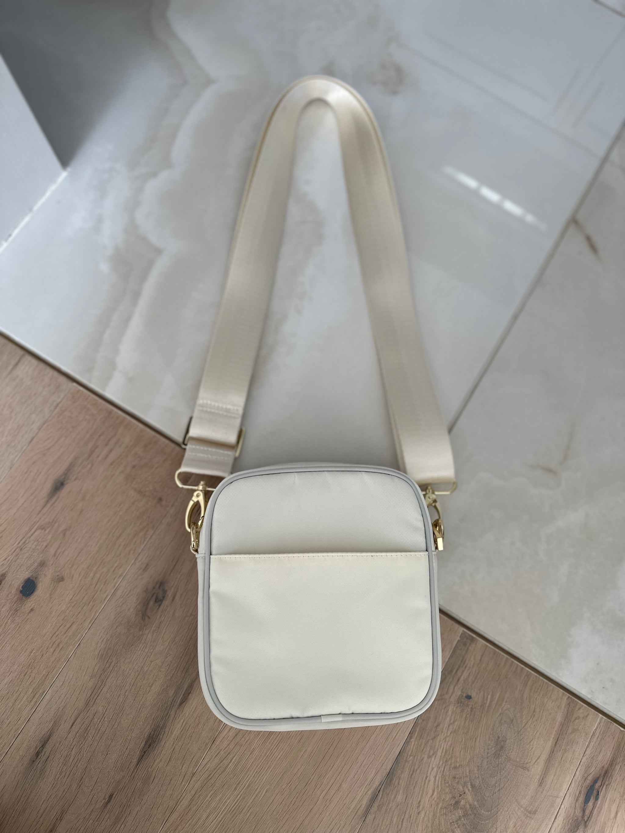 NYLON SHOULDER BAG - IVORY – MALI RAJ